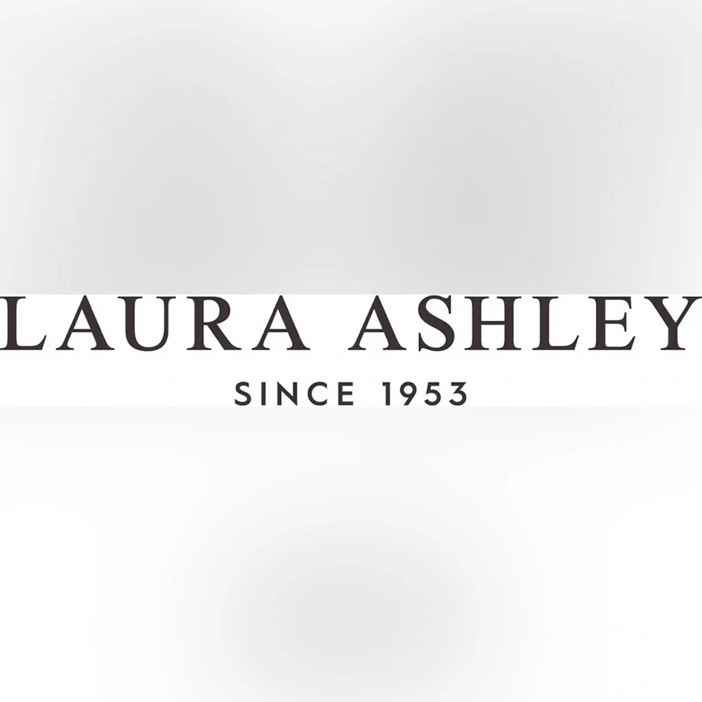 Laura Ashley Lorelei Blue Cotton Sateen Pillowcases Set 2 Standard Floral NIB